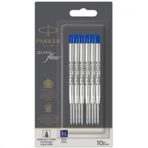 Parker - Conjunto de 10 recargas de esferográfica parker tinta azul,