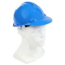Capacete de Segurança Azul PEHD - Tamanho 53-62cm - Leve e Resistente - EPI Certificado CE - Manutan Expert