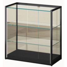 Sarazino - Balcão de exposição 95 x 45 x 95 cm preto,