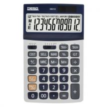 Calculadora de Secretária Business Classy Metálica 30312 - Visor LCD 12 Dígitos XLarge - Prata - Ideal para Escritório - Desq