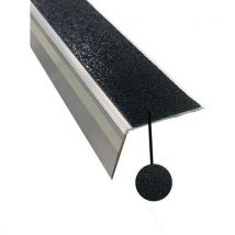 Wattelez - Perfil de degrau antiderrapante – alumínio – 3,60 m x 46 mm,