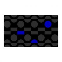 Tapete de Entrada Dotz Cinza/Azul 60x90cm - Poliamida - Uso Moderado - Notrax