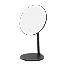 MQBeauty - Espejo de tocador negro recargable con Iluminación LED Regulable