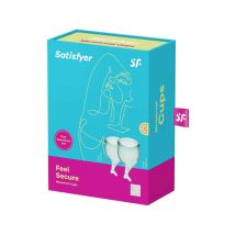 Satisfyer - Kit de copas menstruales Feel Secure (15 + 20 ml) - Verde Oscuro