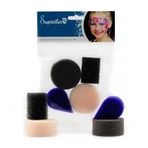 Superstar - Pack de 4 esponjas para Aquacolor - Mix