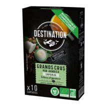 Destination - 10 Nespresso* Original Compostable Compatible Capsules Grands Crus Organic – DESTINATION - Organic Coffee