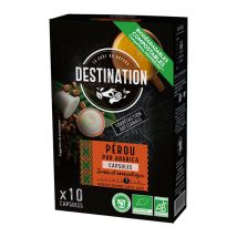 Destination Organic Coffee Peru Nespresso Compatible Pods x 10 - Peru