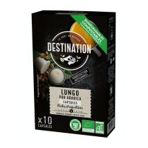 Destination - 10 Nespresso* Original Compatible Capsules Organic Lungo – DESTINATION - Made in France
