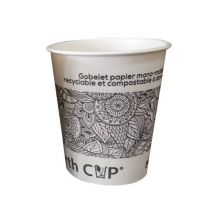 Café Compagnie - Lot de 900 gobelets en carton Earth Cup Etnyk 18 cl