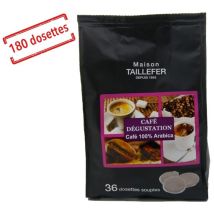 180 dosettes souples Dégustation 100% Arabica - MAISON TAILLEFER - Dosette compatible Senseo