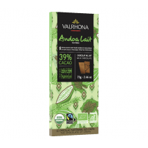 Valrhona - Tablette 70g Andoa Lait 39% Organic Fair Trade - VALRHONA