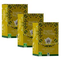 Pack Thé noir Bio Earl Grey Vanille - 3x20 sachets - English Tea Shop - Sri Lanka