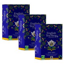 English Tea Shop - Pack Thé noir Earl Grey bio - 3x20 sachets plats - ENGLISH TEA SHOP