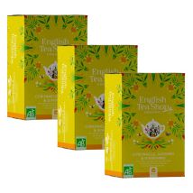 English Tea Shop - Pack Infusion Citronnelle Gingembre Agrumes bio - 3 x 20 sachets plats - ENGLISH TEA SHOP