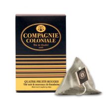 Quatre Fruits Rouges flavoured black tea - 25 pyramid bags - Compagnie Coloniale - China