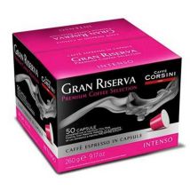 50 capsules compatibles Nespresso Gran Riserva Intenso - CAFFE CORSINI - Sélection Rouge (Italien)