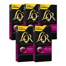 Pack L'or 5 x 10 capsules Sontuoso - compatibles Nespresso - L'OR ESPRESSO - Sélection Rouge (Italien)
