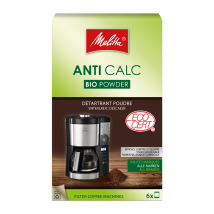 Melitta Anti-Calc Bio Descaling Powder for Filter Coffee Machines - 6 x 20g - Biodegradable / Compostable