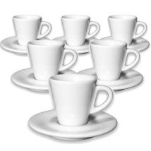 6 tasses espresso et sous-tasses 7 cl porcelaine Favorita - Ancap - 7 à 10 cl