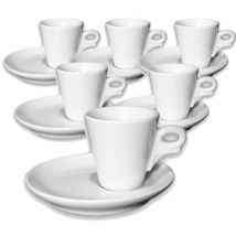 6 tasses expresso et sous-tasses porcelaine 7 cl Giotto - Ancap - 7 à 10 cl