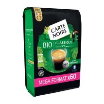 60 dosettes Café BIO - CARTE NOIRE - Dosette compatible Senseo