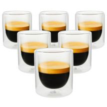 Pylano - PYLANO set of 6 'Mila' double wall espresso glasses - 100ml - Double wall