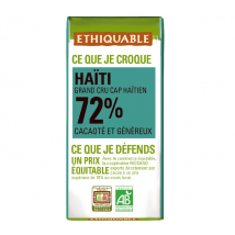 Ethiquable - 30g Mini-tablette chocolat noir Haïti 72% Bio - ETHIQUABLE