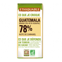 Ethiquable - 30g Mini-tablette chocolat noir Guatemala 78% Bio - ETHIQUABLE