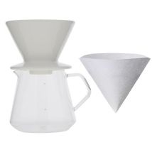 Kinto - KINTO dripper starter kit for 4 cups with White dripper