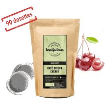 Les Petits Torréfacteurs - Cherry flavoured coffee pods for Senseo x90 - Made in France