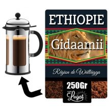 Cafés Lugat - Ground coffee for French press coffee makers - Terroir Gidaamii - 250g - Lionel Lugat - Exceptional coffee
