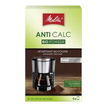 Melitta Anti-Calc Bio descaler for drip filter coffee machines (6x20g) - Biodegradable / Compostable