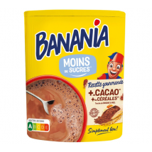 Chocolat en poudre - moins de sucres - 380 g - BANANIA - 0.3800