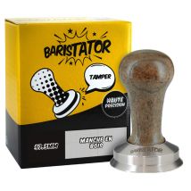 Baristator - Tamper café BARISTATOR 57.3 mm haute précision manche Bois foncé