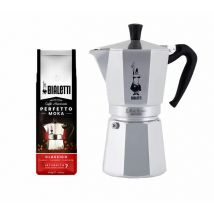 Pack Cafetière italienne Moka inox 12 tasses + 250 g Café moulu Classico - BIALETTI - 60.0000