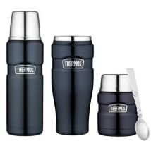 Thermos - Pack isotherme (Bouteille - Mug - Lunch Box) Stainless King bleu nuit 47 cl - THERMOS
