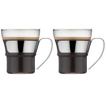 Bodum Set of 2 Assam glasses with stainless steel handle - 30cl - 30cl and + (Latte)