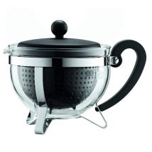 Bodum Chambord Glass Teapot with Infuser in Black - 1L