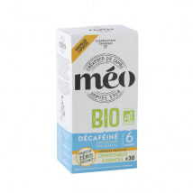 Cafés Méo - 20 Capsules Décaféinés sans solvant Bio compatibles Nespresso - CAFES MEO