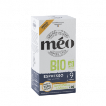 Cafés Méo - 20 Capsules Espresso Bio - Nespresso compatibles - CAFES MEO