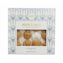 Canasuc - 32 morceaux de sucre - Matin à Paris : brioche, croissant et tasse - CANASUC
