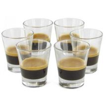 6 Caffeino espresso glasses 85ml - Bormioli Rocco - Simple wall