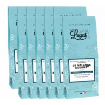 Lugat - 12 x 250 g Café en grain pour professionnels Le Mélange Gourmet - CAFES LUGAT