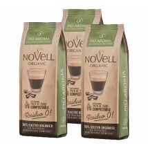 Cafés Novell - Novell Coffee Beans Organic Più Aroma - 3 x 250g - Big Brand Coffees