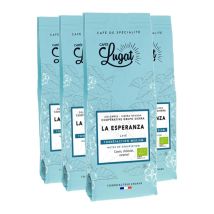 Cafés Lugat - 4 x 250 g - Café en grain - La Esperanza Bio - CAFÉS LUGAT