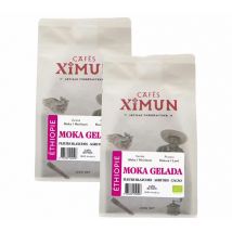 Cafés Ximun - 2 x 250 g - Café en grain - Moka Gelada Bio - CAFÉS XIMUN