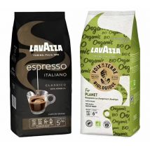 Lavazza - 1kg - Cafés en grain Espresso Italiano/Voix de la Terre For Planet Bio - Carte Noire