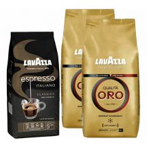 Lavazza Coffee Beans Qualità Oro + Espresso Italiano Pack - 2,5kg