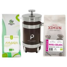 Pack Découverte Écologie - Cafés En Grain Bio + Cafetière À Piston