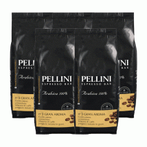 5x1Kg café en grain Gran Aroma n°3 - Pellini - Café de Grandes Marques